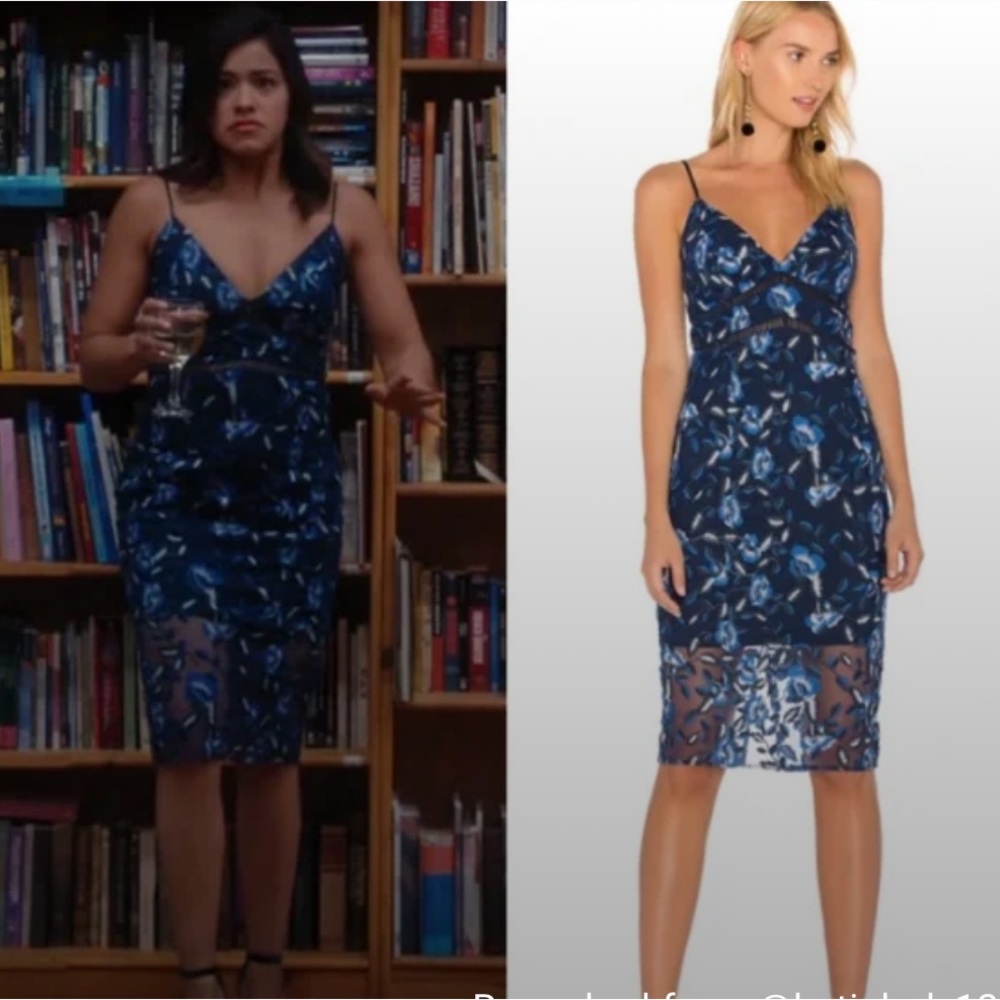 Revolve x Bardot Sapphire Midi Dress in Floral